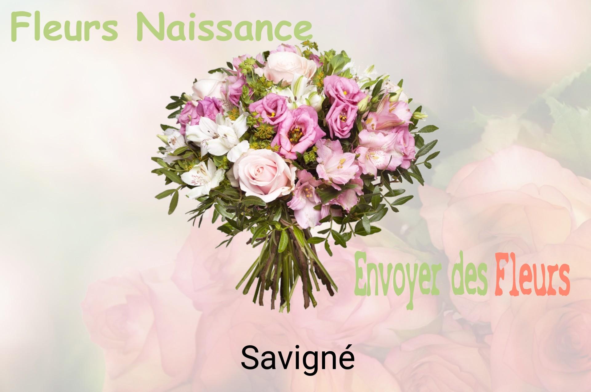 Bouquet de fleurs de naissance livré à Savigné